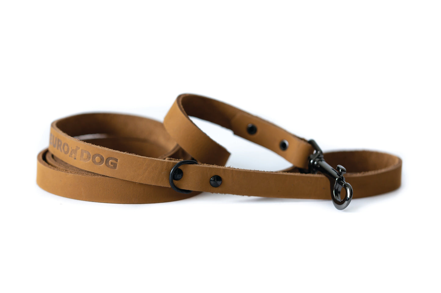 Sporty Khaki Leather Leash