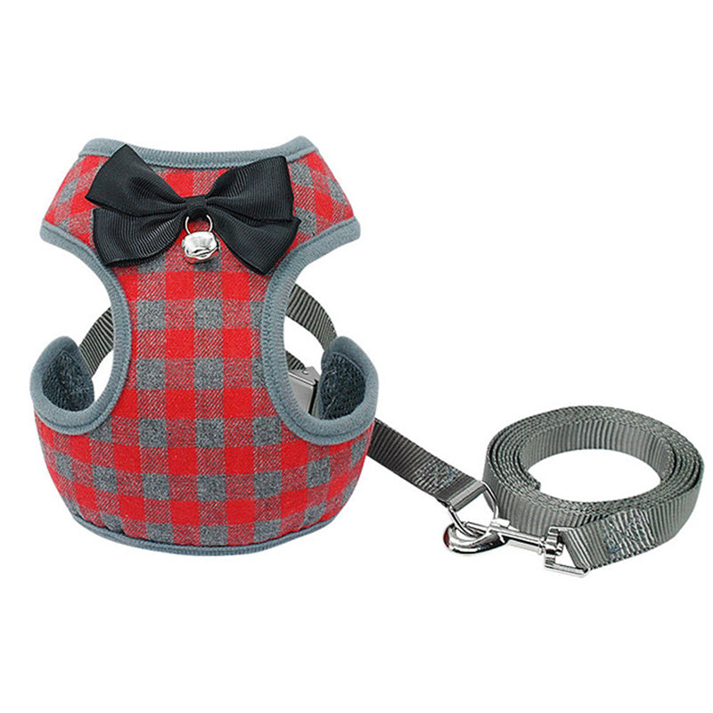 Petite Dog Bow Tie Harness and Leash