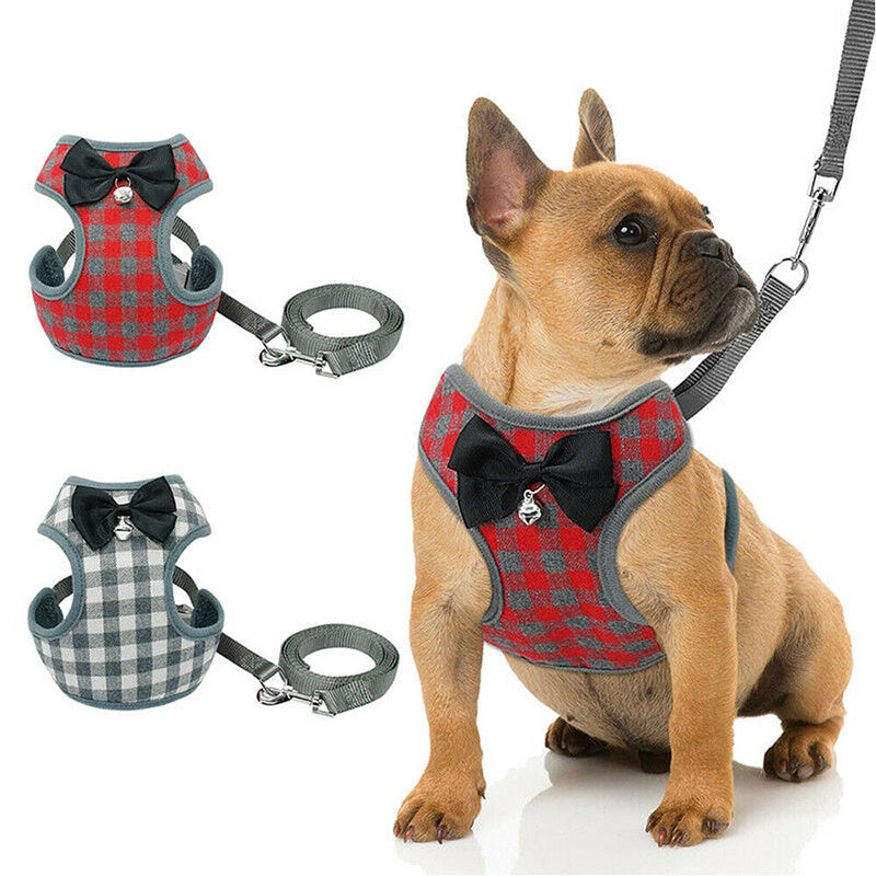 Petite Dog Bow Tie Harness and Leash