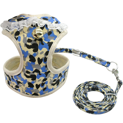 Dog/Cat Bell Harness and Leash Set