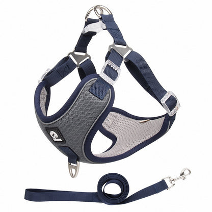 Breathable Pet Harness and Adjustable Leash