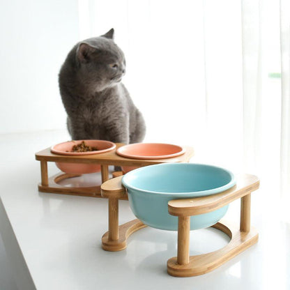 Whisker Wonderland Ceramic Cat Food Bowl