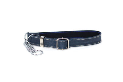 Martingale Blue Leather Collar