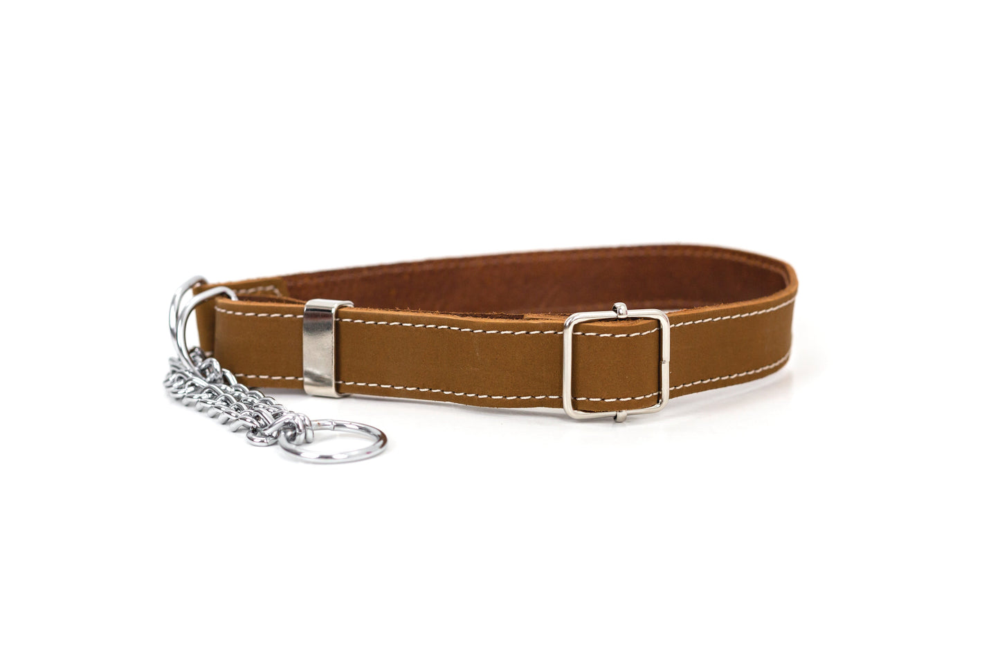 Martingale Earth Brown Leather Collar