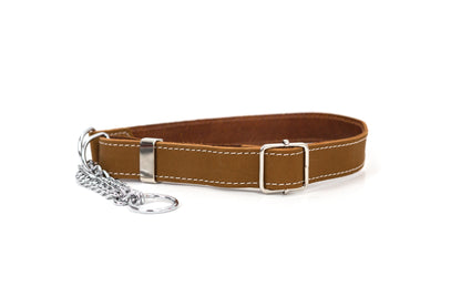 Martingale Earth Brown Leather Collar