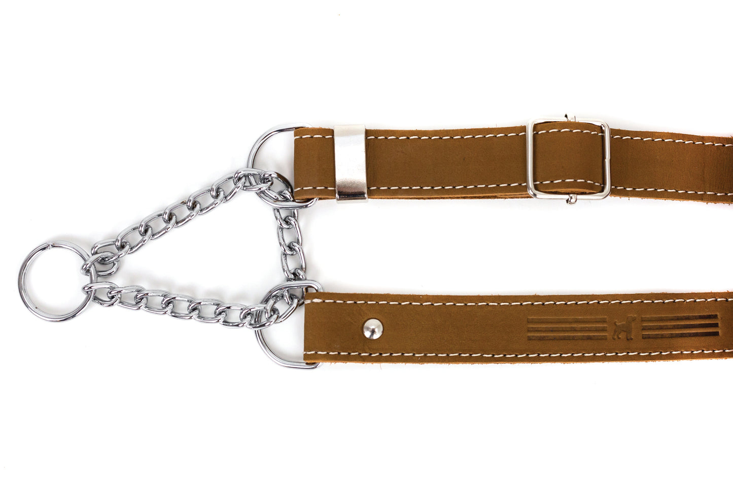 Martingale Earth Brown Leather Collar