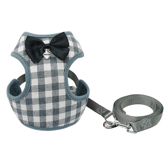 Petite Dog Bow Tie Harness and Leash