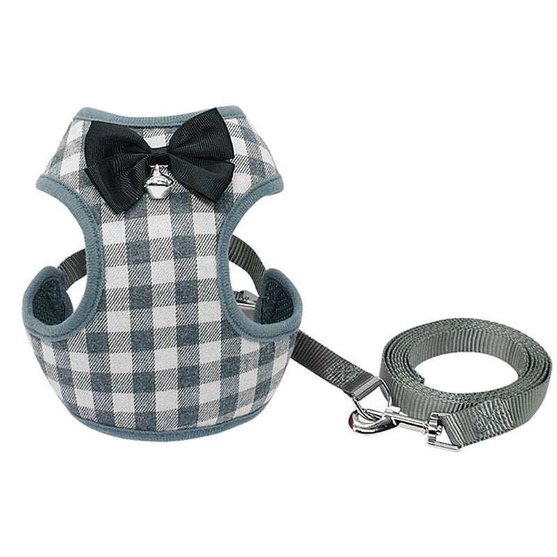 Petite Dog Bow Tie Harness and Leash