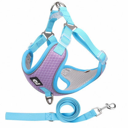 Breathable Pet Harness and Adjustable Leash