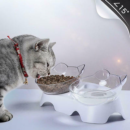 Tilted Pet Feeder Cat Bowl