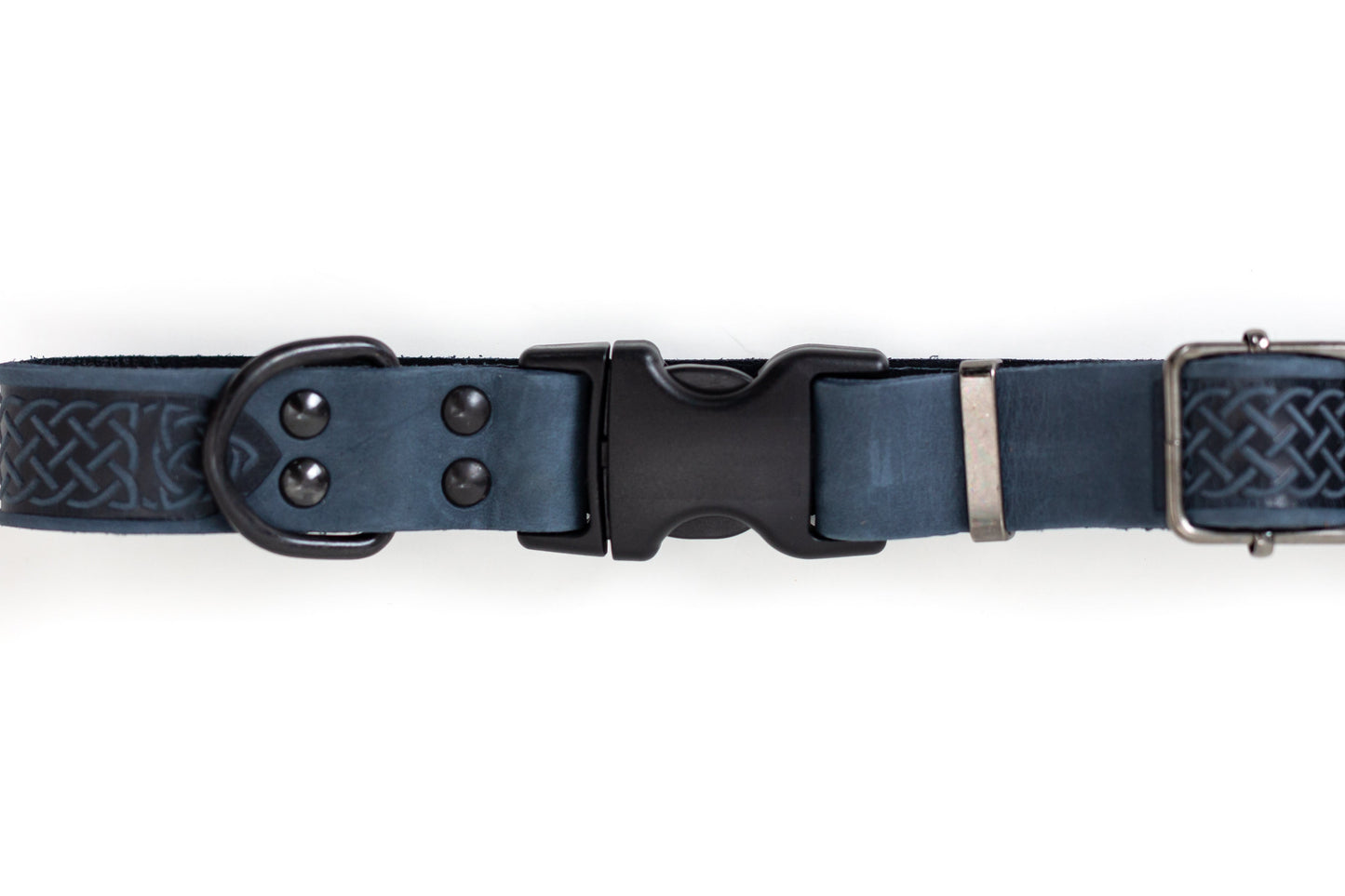 Celtic Sport Blue Leather Collar
