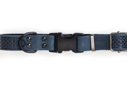 Celtic Sport Blue Leather Collar