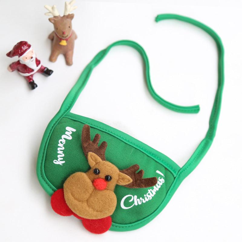 Festive Pet Christmas Hat And Saliva Towel Set - Perfect For Your Furry Friends!