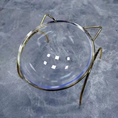 Sparkling Glass Cat Bowl