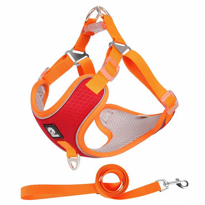 Breathable Pet Harness and Adjustable Leash
