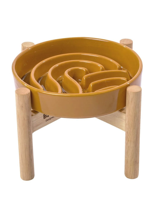 Raised Slow Feeder Dog Bowls