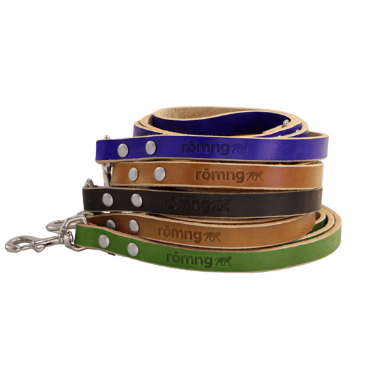 48" Genuine Leather Dog Leashes